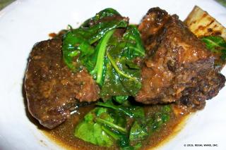 Saladmaster Recipe Braised Short Ribs in Adobo Sauce with Spinach by Cathy Vogt