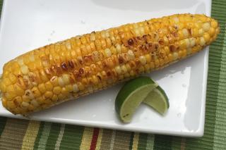 Saladmaster grilled corn on the cob recipe using cilantro and lime seasoning