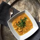 Healthy red lentil curry for Indian cooking made in the Saladmaster MP5